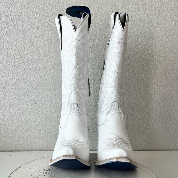 Lane MEGAN MORONEY Smokeshow Womens Cowboy Boots 9 White Western Cowgirl Tall - Picture 5 of 16